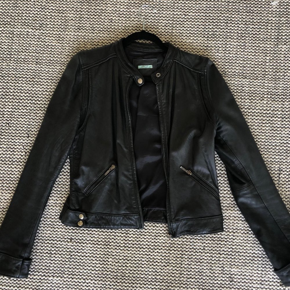 Kookai black leather jacket